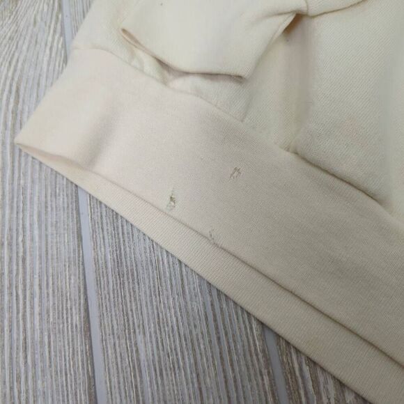 Vintage 90s Lee Men’s XL Scallop Cove Cream Pullover Crewneck Sweater - Picture 8 of 9